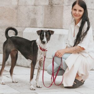 Alternative view of sel Halsband & Leine aus Biothane® 'Magenta'